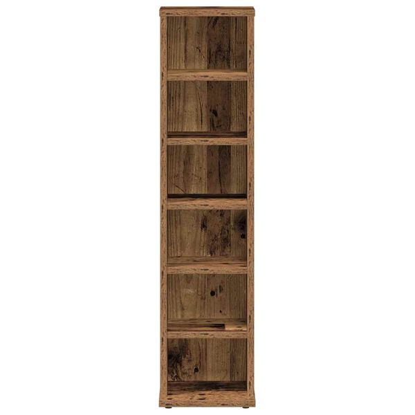 vidaXL Cd-kast 21x20x88 cm bewerkt hout oud houtkleurig
