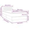 vidaXL Boxspring met matras fluweel donkerblauw 100x220 cm