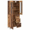 vidaXL Hoge kast met lade 2 pcs Oud Hout Bewerkt hout