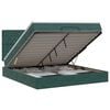 vidaXL Ottoman bed met matras Donkergroen 140 x 200 cm Fluweel
