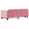 vidaXL Slaapbank met onderschuifbed en lades 80x200 cm fluweel roze