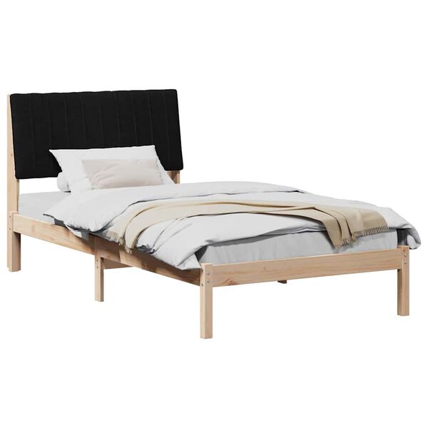 vidaXL Bedframe met hoofdeinde Bruin 100 x 200 cm Massief grenenhout