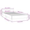 vidaXL Bedframe zonder matras 100x200 cm stof cr&egrave;mekleurig