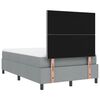 vidaXL Boxspringbed met matras Lichtgrijs 120 x 200 cm Stof