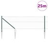 vidaXL Afrasteringspaal Groen 25 x 0,6 m (36 mm gaas) Staal en PVC