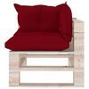 vidaXL 6-delige Loungeset met kussens pallet grenenhout