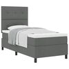 vidaXL Boxspringbed met hoofdeinde Donkergrijs 80 x 200 cm Stof