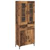 vidaXL Hoge kast 2 st Oudhout 69,5 x 34 x 180 cm Bewerkt hout