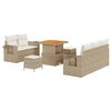 vidaXL Tuin Sofa Set 8 st Beige poly rattan