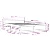 vidaXL Bedframe met lades zwart 150x200 cm