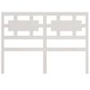 vidaXL Hoofdbord 125,5x4x100 cm massief grenenhout wit