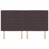 vidaXL Hoofdbord met hoofdeinde Donkerbruin 180 cm Nep Leer