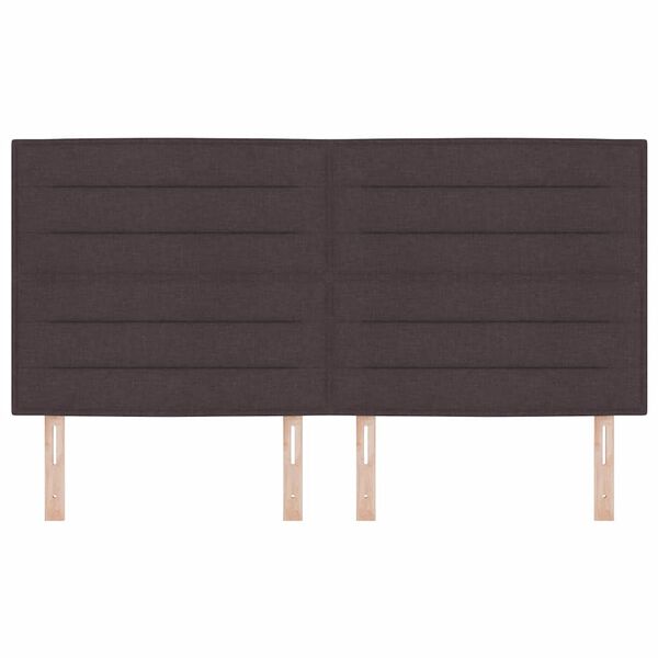 vidaXL Hoofdbord met hoofdeinde Donkerbruin 180 cm Nep Leer