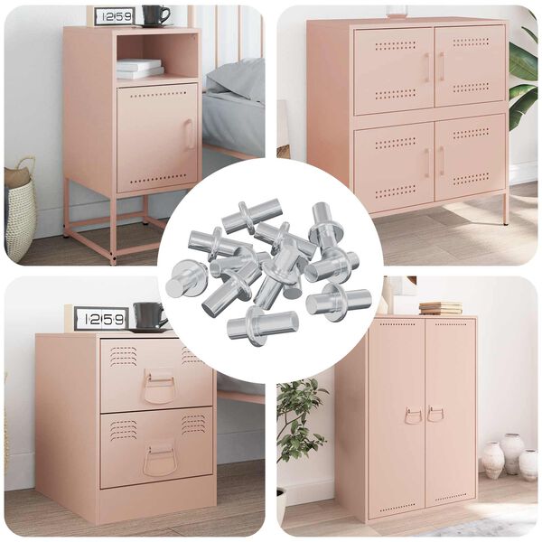 vidaXL Plankhaak 4500 pcs Zilver 8,6 x 8,6 x 14,6 mm Staal