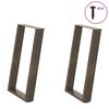 vidaXL Eettafelpoten 2 st U-vormig 50x(72-73) cm staal naturel