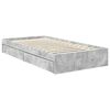 vidaXL Opslag bed met hoofdeinde Beton Grijs 100 x 200 cm Bewerkt hout