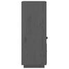 vidaXL Hoge kast 34x40x108,5 cm massief grenenhout grijs