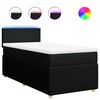 vidaXL Boxspring met matras stof zwart 90x190 cm