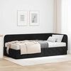 vidaXL Hoekbedframe met matras Zwart 90 x 190 cm Fluweel