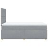 vidaXL Boxspring met matras stof lichtgrijs 120x190 cm