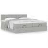 vidaXL Ottoman bed met matrassen 160x200cm fluweel lichtgrijs