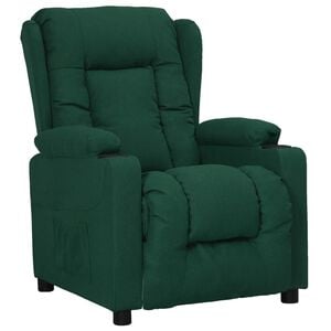 vidaXL Fauteuil verstelbaar stof donkergroen