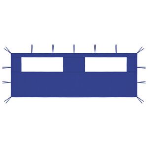 vidaXL Prieelzijwand met ramen 6x2 m blauw