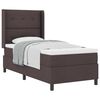 vidaXL Boxspringbed met kussen Donkerbruin 200 x 80 cm Stof
