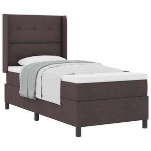 vidaXL Boxspringbed met kussen Donkerbruin 200 x 80 cm Stof