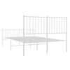 vidaXL Bedframe met hoofd- en voeteneinde metaal wit 120x200 cm
