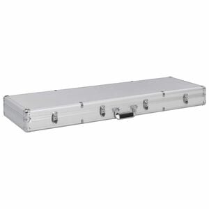 vidaXL Wapenkoffer 118x38x12 aluminium zilverkleurig
