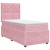 vidaXL Boxspringbed met matras met hoofdeinde Roze 90 x 200 cm Fluweel