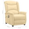 vidaXL Massagestoel microvezelstof crèmekleurig