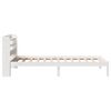 vidaXL Bedframe zonder matras massief grenenhout wit 75x190 cm
