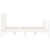 vidaXL Bedframe met hoofdbord massief hout wit 140x190 cm