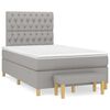 vidaXL Boxspring met matras stof lichtgrijs 120x190 cm