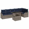 vidaXL Tuin Sofa Set 7 st Grijs poly rattan