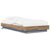 vidaXL Bed Frame met LED Artisanaal eiken 80 x 200 cm Bewerkt hout