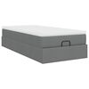 vidaXL Ottoman bed met matras 80x200cm stof donkergrijs
