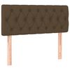 vidaXL Boxspring met matras en LED stof donkerbruin 120x200 cm