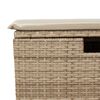 vidaXL 6-delige Loungeset met kussens poly rattan beige