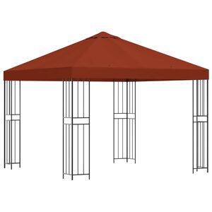 vidaXL Paviljoen 3 x 3 m Terracotta Polyester en staal 190 gsm