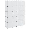vidaXL Modulaire kast met 14 compartimenten wit 37 x 146 x 180,5 cm