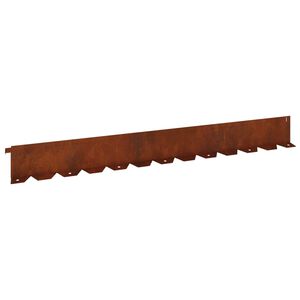 vidaXL Gazonrand 10 st 102 x 10 x 4 cm Staal Roestig