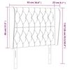 vidaXL Hoofdbord met randen 93x23x118/128 cm stof zwart