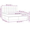 vidaXL Boxspring met matras stof zwart 180x200 cm