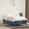 vidaXL Bedframe zonder matras 90x200 cm fluweel donkerblauw