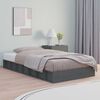 vidaXL Bedframe massief hout grijs 75x190 cm