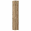 vidaXL Opbergkast met Planken Artisanaal eiken 30 x 42,5 x 225 cm