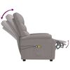 vidaXL Massagestoel elektrisch stof taupe
